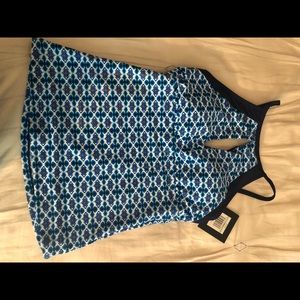 Ellen Tracy Tankini Swim Top Size 8